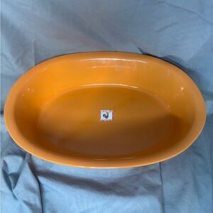 Cerutil Portugal Orange Stoneware Oval Baking Dish